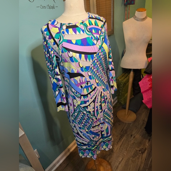 Colorful Chicos Abstract Retro Patterned Dress - Picture 5 of 6